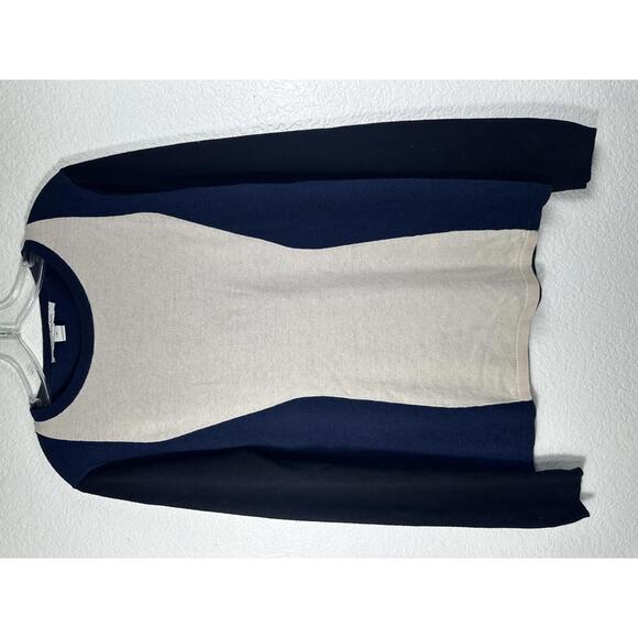 Women’s M Diane von Furstenberg Colorblock Wool Blend Sweater Crewneck Quiet Lux - Picture 1 of 4